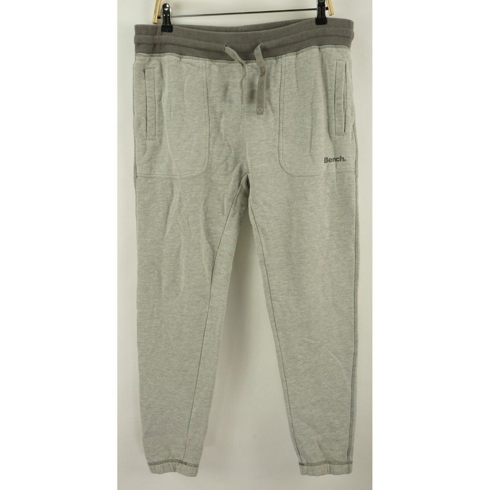 Bench. Mens Medium x 30 Drawstring Adjustable Gray Terry Cotton Jogger Sweatpant